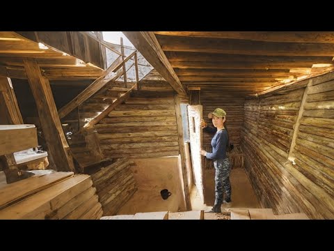She Built a Wooden Forest Cabin Alone | Peaceful Jungle Life & Survival Skills