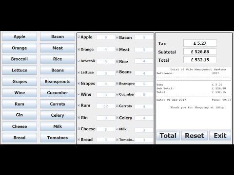 How to Create Point of Sales Systems in Eclipse with a Receipt using Java