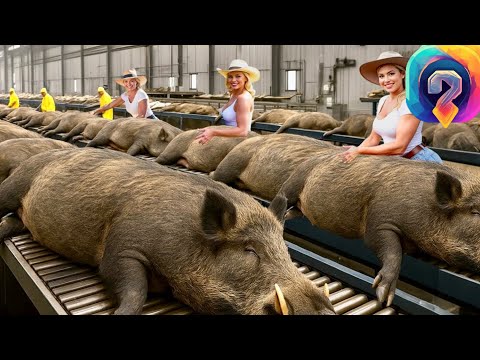 Как МИЛЛИОНЫ диких кабанов ловят и перерабатывают —  уникальные кадры фермерства!