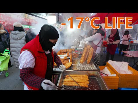 What Life Is Like at -17°C (1°F) in Harbin, China | Real Morning Market