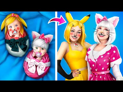 Hello Kitty от рождения до смерти! Экстремальное преображение из Пикачу в Hello Kitty!