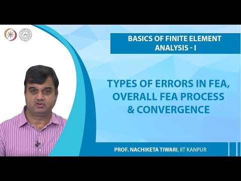 Types of Errors in FEA, Overall FEA Process & Convergence