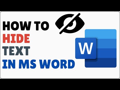 Hiding Text in Microsoft Word Made EASY!