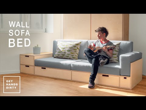 How to Make a Sofa for the Wall Sofa Bed System // Tiny Apartment Build - Ep.6
