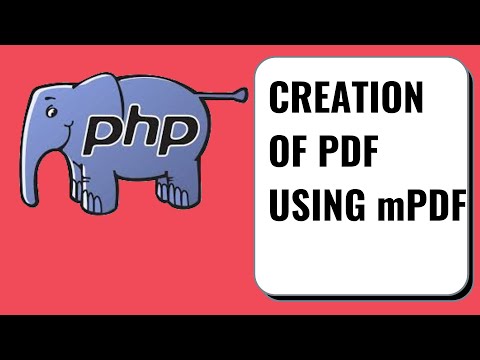 Creation of pdf in PHP using mPDF Library