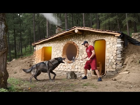 I built an underground shelter from trash in 30 days. Life off the grid.