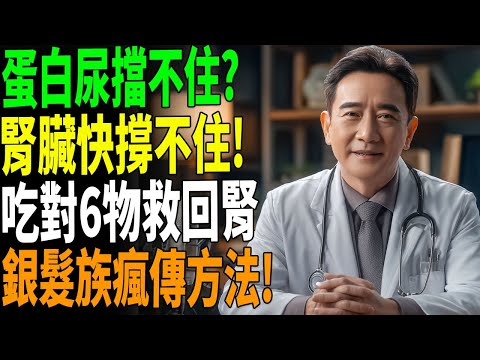 蛋白尿擋不住？吃這6種超級食物幫你修腎救腎⚠️#蛋白尿飲食 #腎功能修復 #自然療法 #熟齡營養