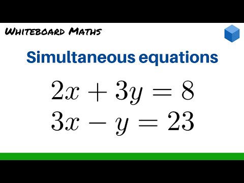 Solving simultaneous equations by elimination