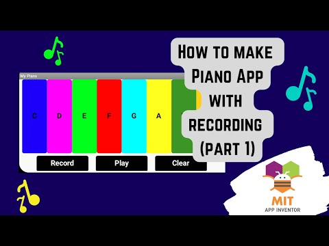 Piano in MIT App Inventor | Piano App with Recording | Piano MIT App Inventor | MIT App Inventor