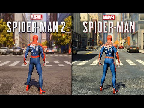 Spider-Man 2 vs Spider-Man Remastered - Physics and Details Comparison