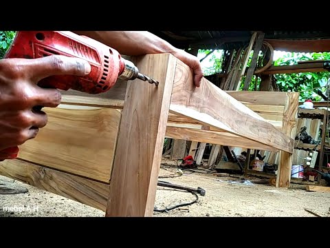 make a minimalist young teak wood cot