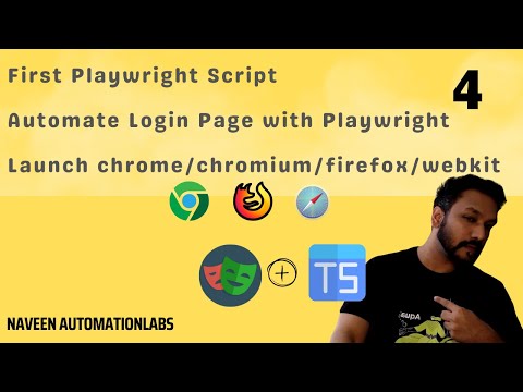 #4 - Login Page Script With Playwright- TypeScript ||How To Launch Chrome, Chromium, Firefox, WebKit