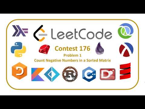 LeetCode 176 Problem 1 - Count Negative Numbers in a Sorted Matrix