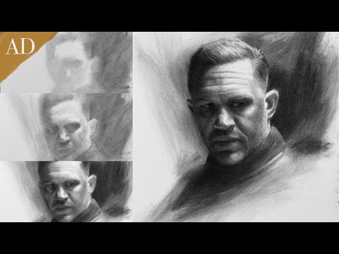 4 stages to MASTER expressive realistic charcoal portraits