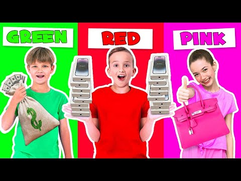 BUYING Everything In ONE COLOR For 24 Hours CHALLENGE with Vlad!