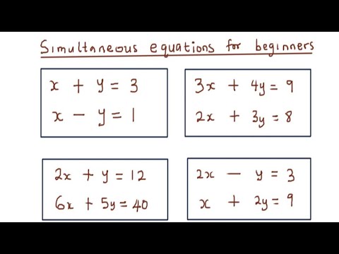Simultaneous linear equations for beginners(with examples)
