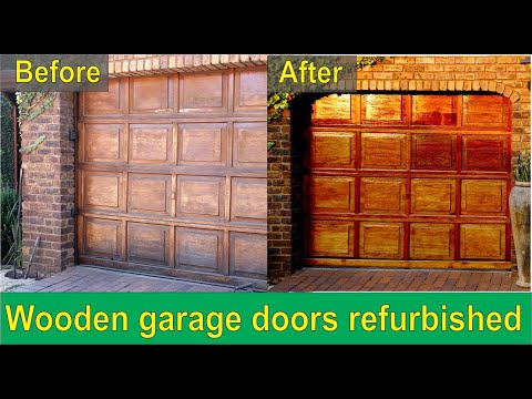 How to sand and varnish your garage doors - step by step