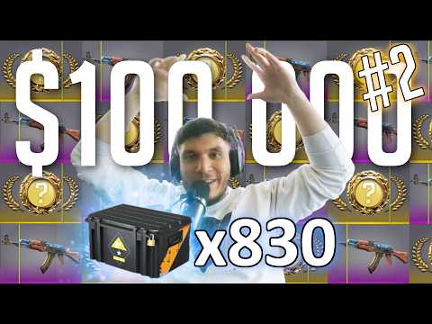 Opening 830x Weapon Case 1s ($100,000+ CS2 Case Opening #2) - NEW RECORD!