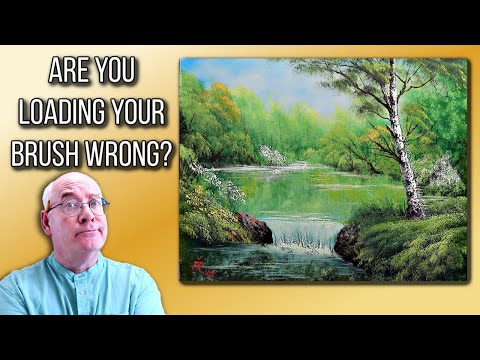 Ultimate Bob Ross Painting Hack - Are You Loading Your Brush Wrong? Find Out Now!
