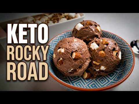 Rocky Road Ice Cream (Low Carb, Delicious, Creamy)
