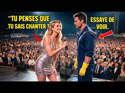 Une star humilie un agent d’entretien en public… jusqu’à ce que sa voix fasse taire toute la salle
