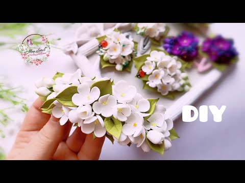 Аромат ВЕСНЫ 🌿🌷🌿Сирень из фоамирана 🌺Заколочки для мамы и дочки🌷🌿