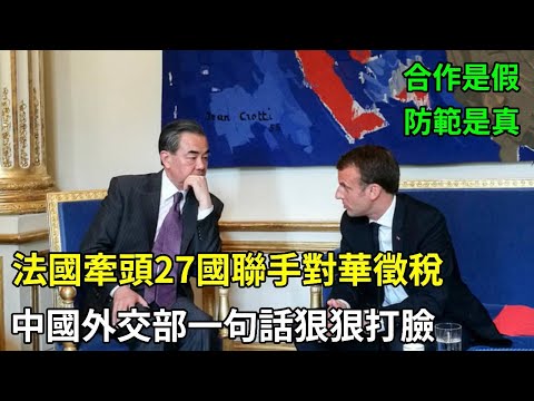 法國牽頭27國聯手對華徵稅！中國外交部一句話狠狠打臉 #關稅戰 #馬克龍 #貿易戰