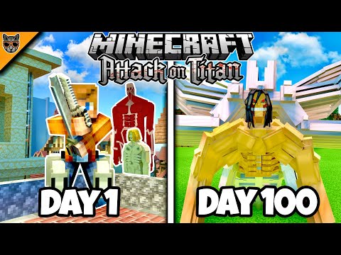 I Survived 100 Days as a TITAN SHIFTER in Minecraft...
