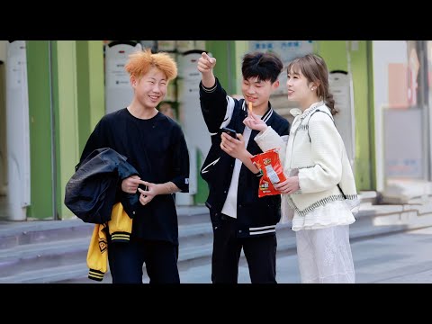 Girl Feeds Strangers While Asking for Directions | Prank