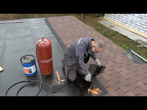 Наплавляемая кровля Черепица без гвоздей Гараж мечты Крыша СТРОИМ ДЛЯ СЕБЯ