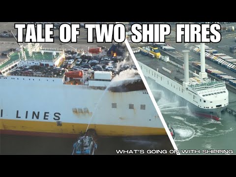 MV Delphine in Zeebrugge 2025 vs Grande Costa D'Avorio in Newark 2023 | A Tale of Two Ship Fires
