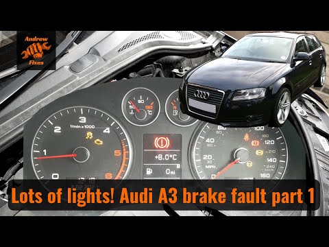 Audi A3 brake fault! Drive carefully to nearest workshop. Part 1 - diagnosis and dismantling.