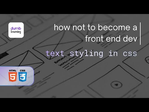 Font Styling Properties in CSS | Front End Dev Part 23