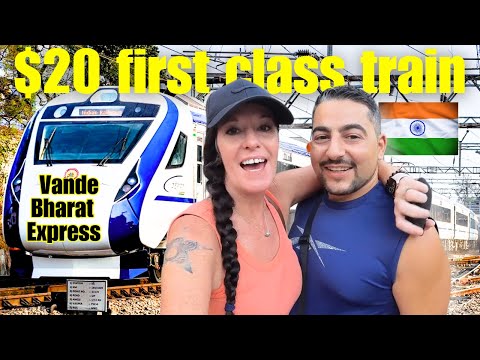 FIRST CLASS Vande Bharat Express Indian Train Travel 🇮🇳 New Delhi to Agra