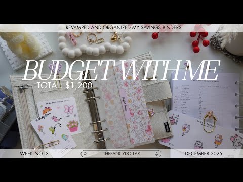 BUDGET WITH ME $1,200 | december week 3 ♡