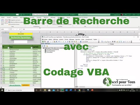 ✅ EXCEL VBA GRATUIT : Comment Créer une Barre de Recherche en VBA ?