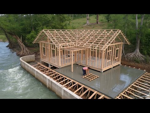Talented Woman Builds Dream lakeside villa with kitchen from Scratch in 120 Days | @trieuthisenh-o6k