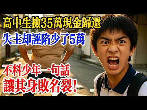 高中生撿到35萬現金歸還，失主卻誣陷少了5萬，不料少年一句話，讓其身敗名裂！#民間故事 #浮生故事舘