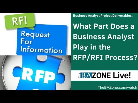 What Part Does a Business Analyst Play in the RFP/RFI Process?