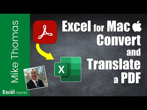 Excel for Mac - How to Import a PDF (Including BONUS Tip: Translating a PDF!) - all for FREE!