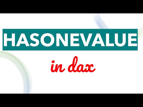 DAX HASONEVALUE Function
