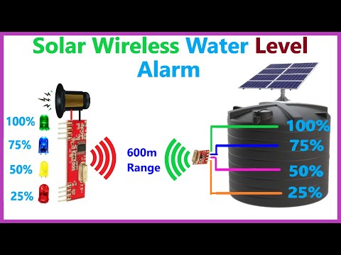 How to make Solar Wireless Water Level Indicator with Alarm | DIY Wireless Water Level Indicator
