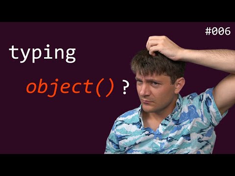 typing the `object()` sentinel!