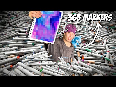 I Used 365 Markers in 1 Drawing...π¨π *400k special*