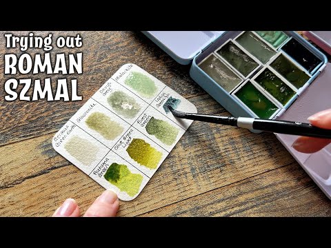 Painting My First Mandala with Roman Szmal Watercolors 🎨 Unboxing & Swatching