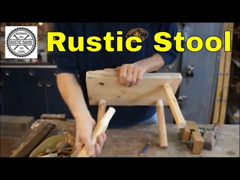 How to make a Rustic Stool/from a board and some sticks