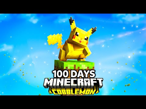 I Spent 100 Days on ONE BLOCK COBBLEMON! (Minecraft Pokemon)