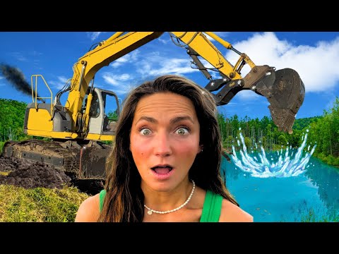 Digging A DEEP 1 Acre Pond With Excavator