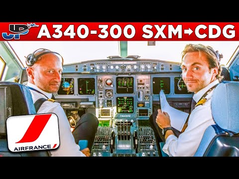 Air France A340-300 St Maarten🇫🇷 to Paris🇫🇷