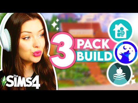 Using The 3 NEWEST PACKS to Build a House in The Sims 4 // Sims 4 Build Challenge